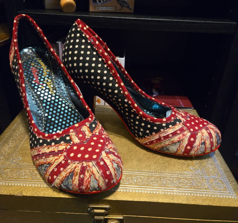 Irregular Choice Polka Dot Union Jack Heels
